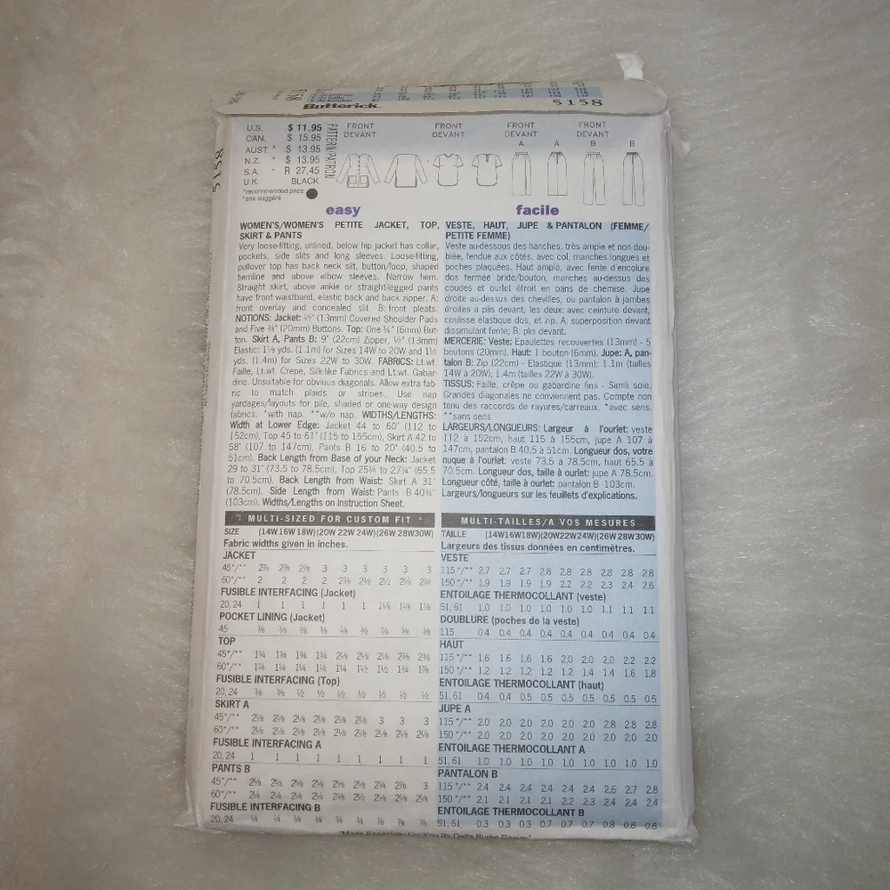 Butterick sew sewing